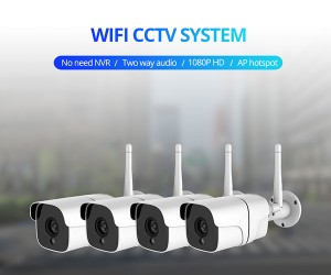 Stock Black Oem Ip mælingar og viðvörun 720p 3mp Wifi myndavél með H265